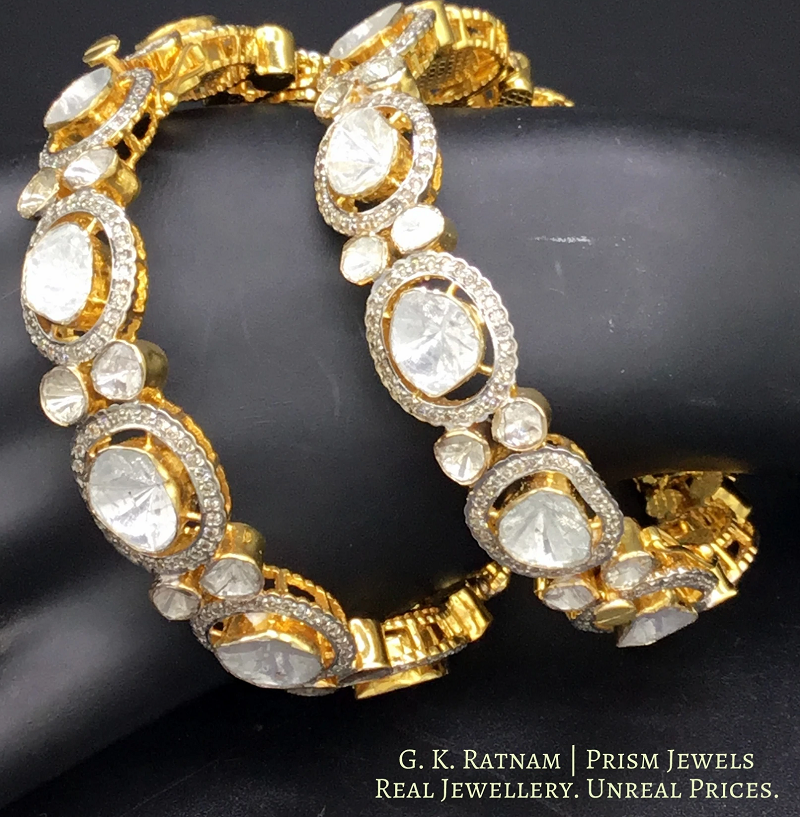 22 carat Diya Gold Uncut Polki Diamond Kada Bangle