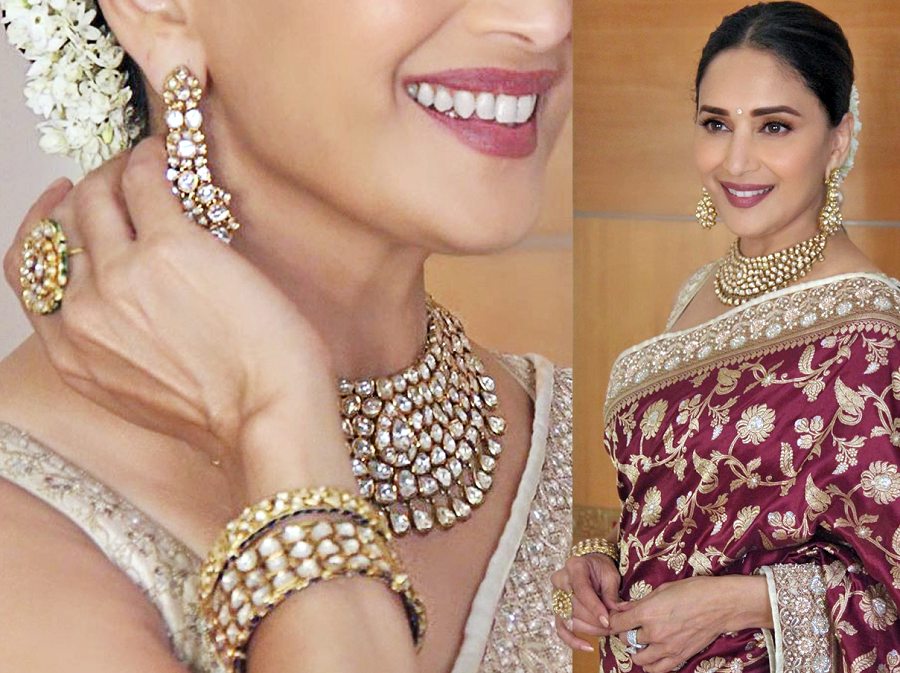 Madhuri Dixit jewelery|Uncut diamond jewelry