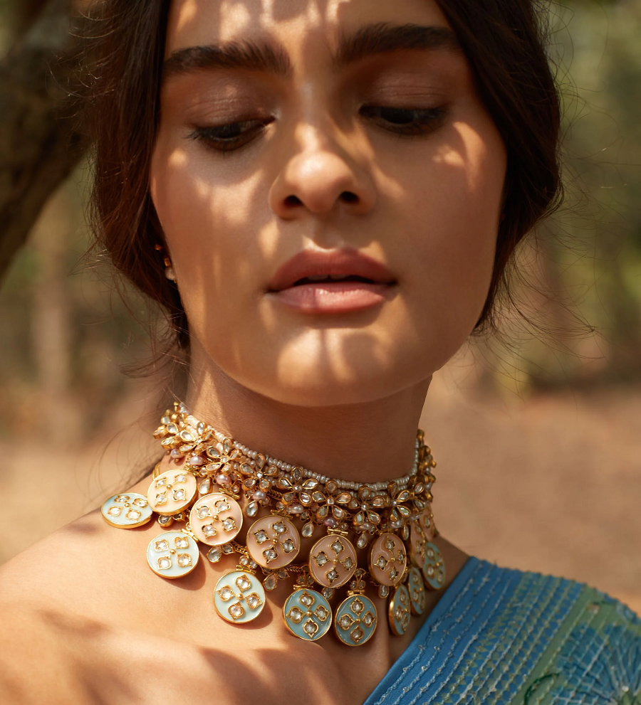 Bridal Choker Necklace|Anita Dongre Jewelry Collection|Latest Bridal Jewelry|Meenakari Jewelry|Choker