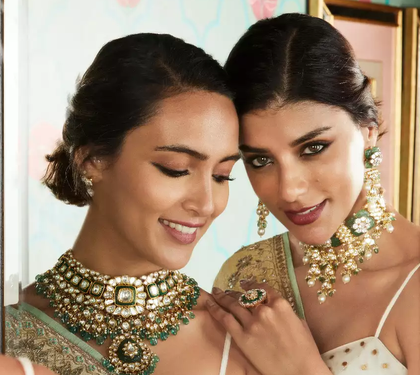 Bridal Choker Necklace|Anita Dongre Jewelry Collection|Latest Bridal Jewelry|Polki Jewelry|Emerald Necklace