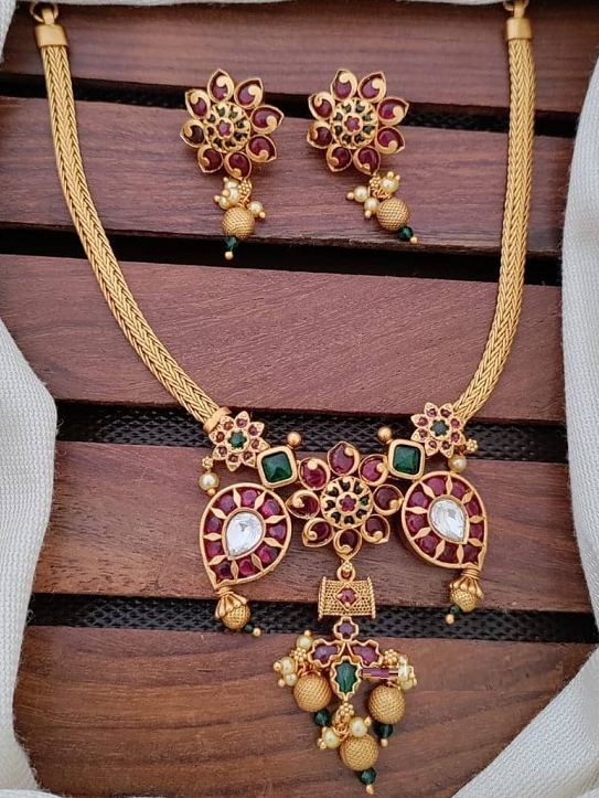 Traditional South Indian Addigai Necklace|South Indian Jewelry|Traditional Jewellery