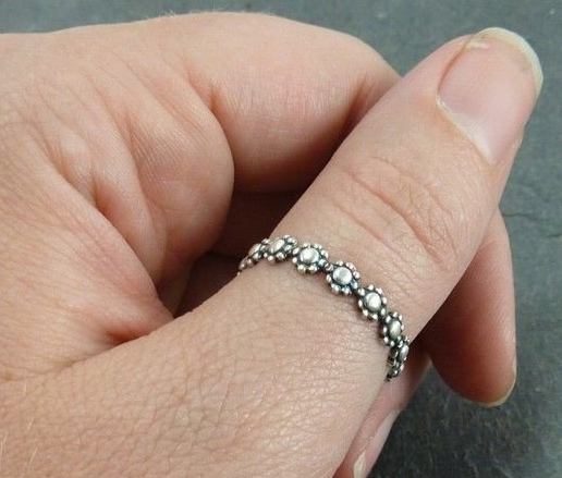 Simple Mens Silver Thumb Ring With Cubic Zirconia