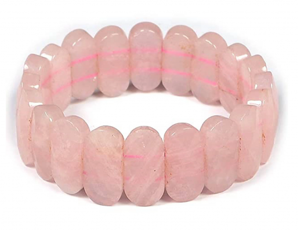 Natural Crystal Bracelet|Rose quartz crystal bracelet