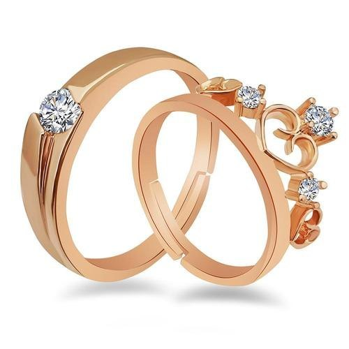 Buy Moneekar Jewels Her King His Queen Black Couple Ring online |  Looksgud.in