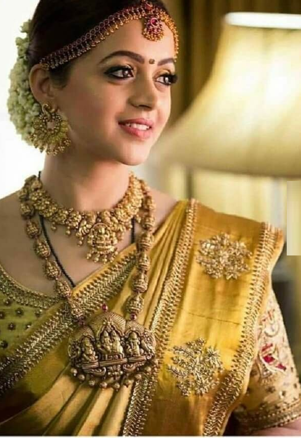 South Indian Bridal Jewelry|Actress Bhavana Wedding