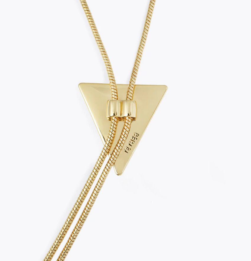 Bolo Tie Necklace Gold| shoestring necktie| Bola tie