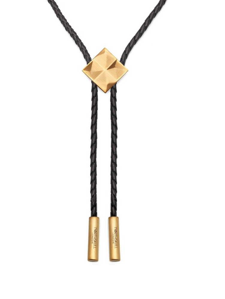 Bolo Tie Necklace Gold| shoestring necktie| Bola tie