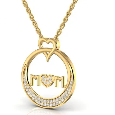 Mom Pendant Gold
