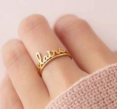 Women Personalized Custom Name Ring Gold Silver Color Stainless Steel  Customized Nameplate Rings for Female Wedding Ring Jewelry - AliExpress