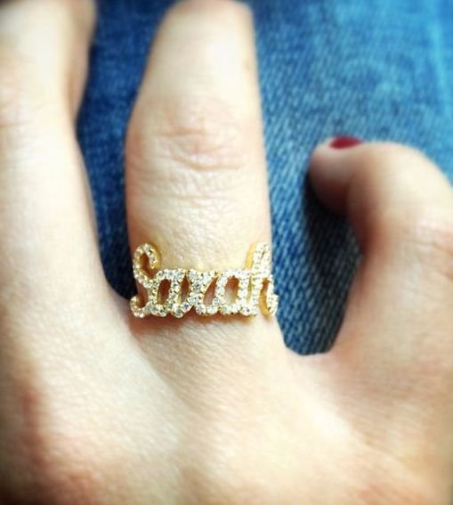 Buy Gold Personalized Ring, Name Ring, Diamond Ring, Initial Ring, 14k Gold  Ring With Name, 18k Gold Name Ring, Personalized Gift, Gold Ring Online in  India - Etsy