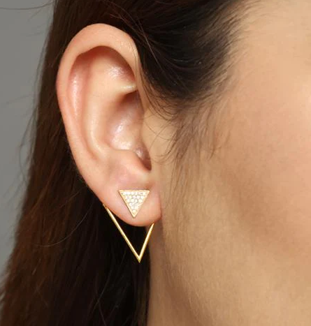 Latest Ear Jacket Earring Designs Gold