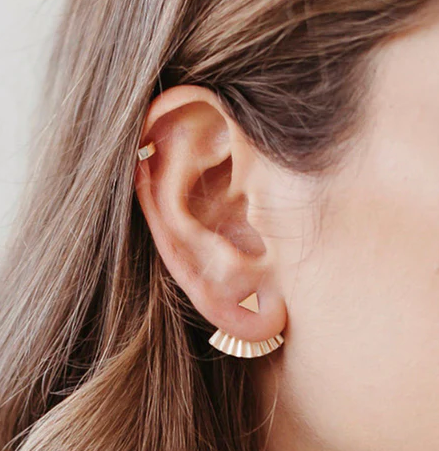Latest Ear Jacket Earring Designs Gold