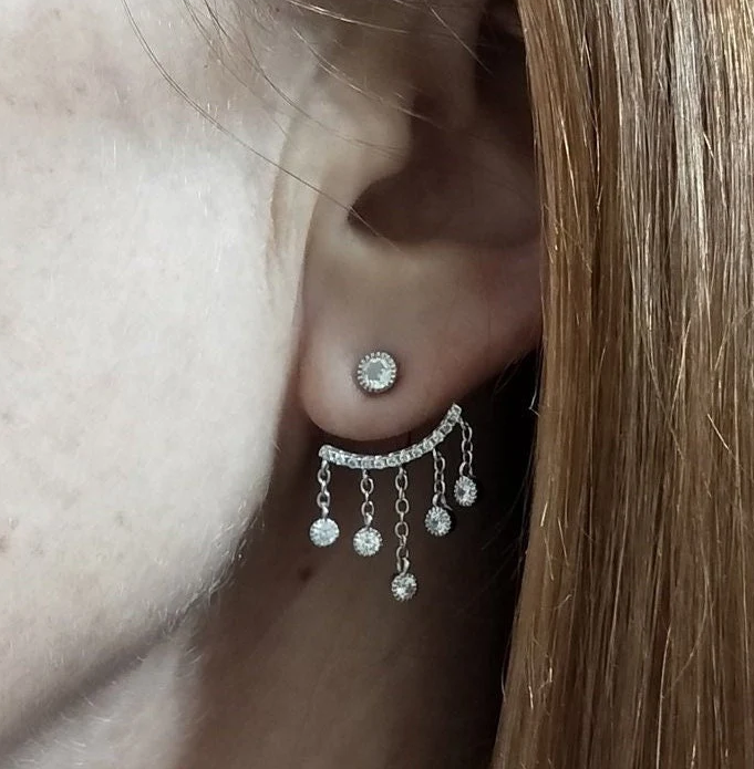 Latest Ear Jacket Earring Designs Gold