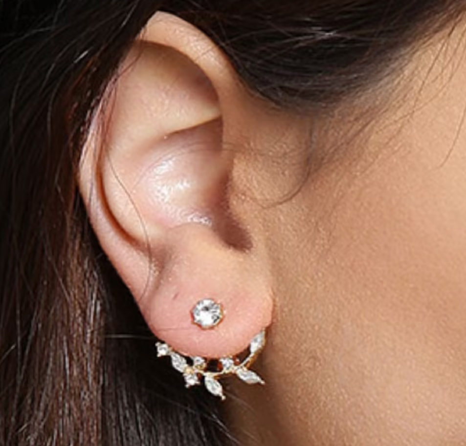 Latest Ear Jacket Earring Designs Gold
