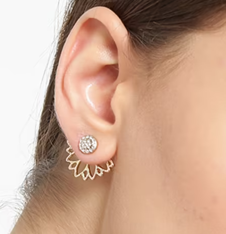 Latest Ear Jacket Earring Designs Gold