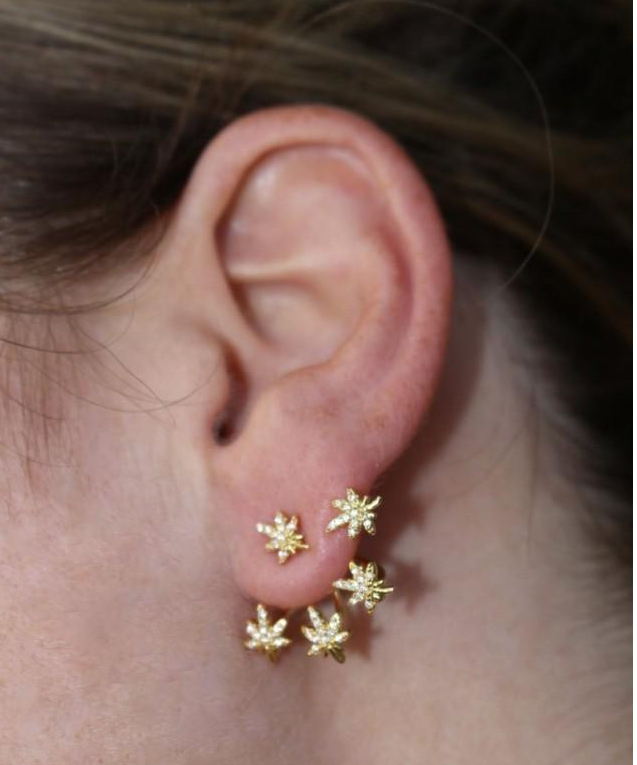 Latest Ear Jacket Earring Designs Gold
