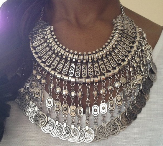 Antique Silver Oxidized Necklace | Tribal Necklace Designs | Afghani Tribal Jewellery