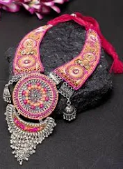 Antique Silver Oxidized Necklace | Tribal Necklace Designs | Afghani Tribal Jewellery