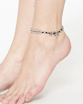 Black anklet for one leg