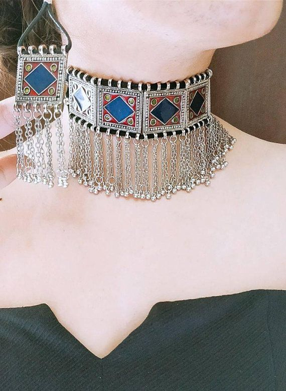 Antique Silver Oxidized Necklace | Tribal Necklace Designs | Afghani Tribal Jewellery