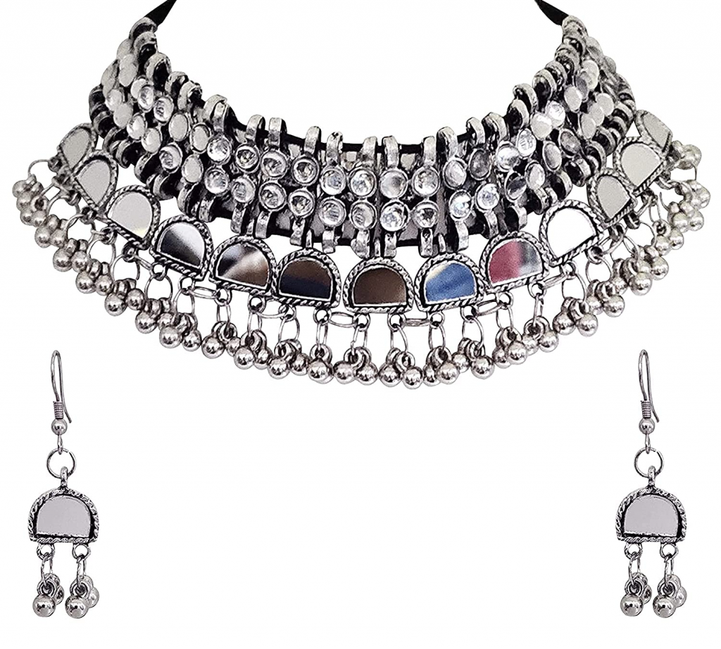 Antique Silver Oxidized Necklace | Tribal Necklace Designs | Afghani Tribal Jewellery