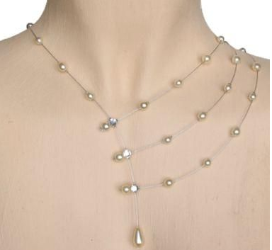 Floating Pearl Necklace Designs | Illusion Necklace Designs