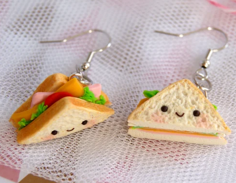 Kids Earrings Gold |Food Earrings
