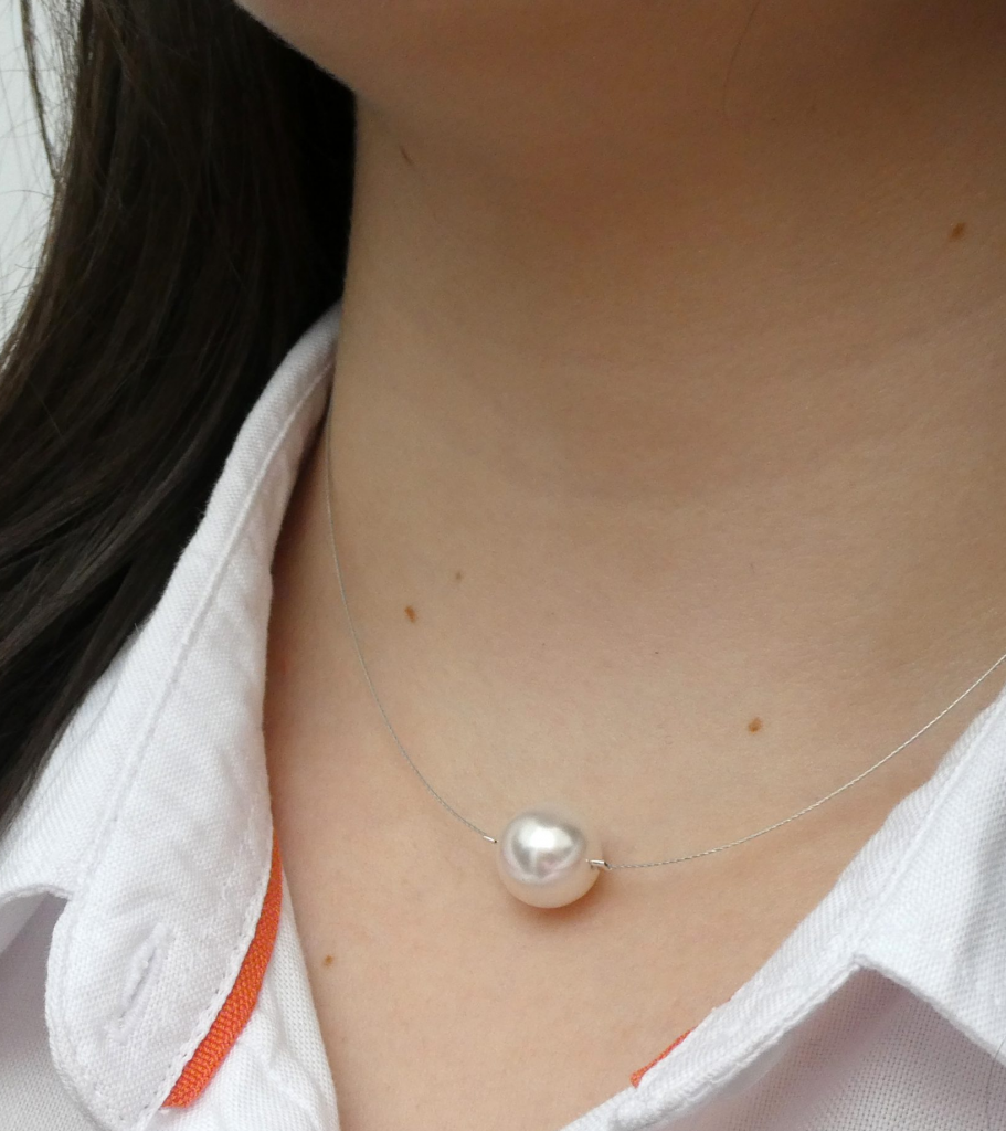 Floating Pearl Necklace Designs | Illusion Necklace Designs