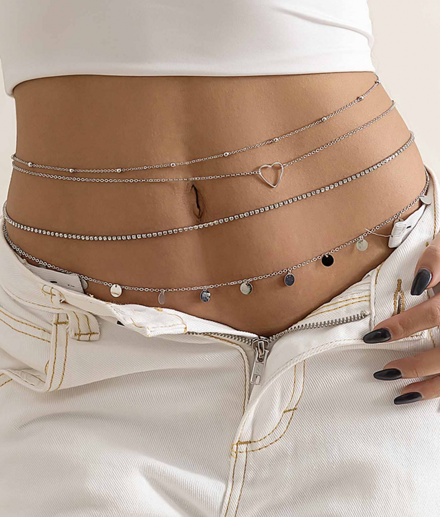 Silver waist belt for ladies