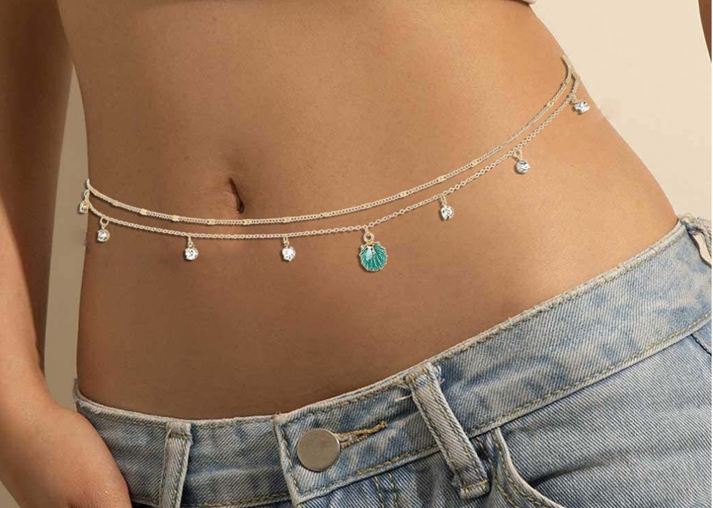 Silver waist belt for ladies