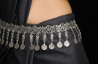 Silver waist belt for ladies