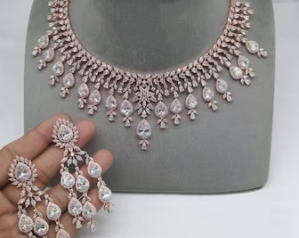 American Diamond Jewellery Set