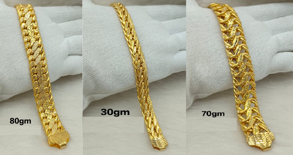 South Indian Jewellery now buy Online Gents Gold Bracelet Design - Gold