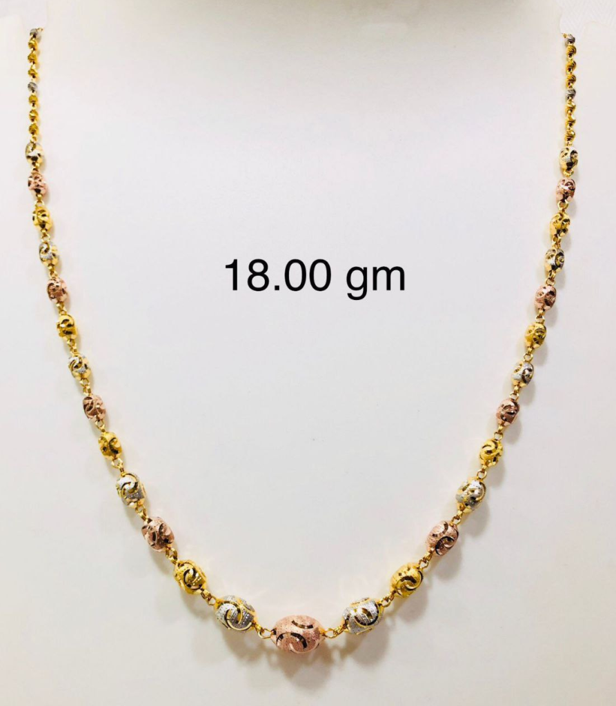 Light Weight Gold Necklace Designs With Weight