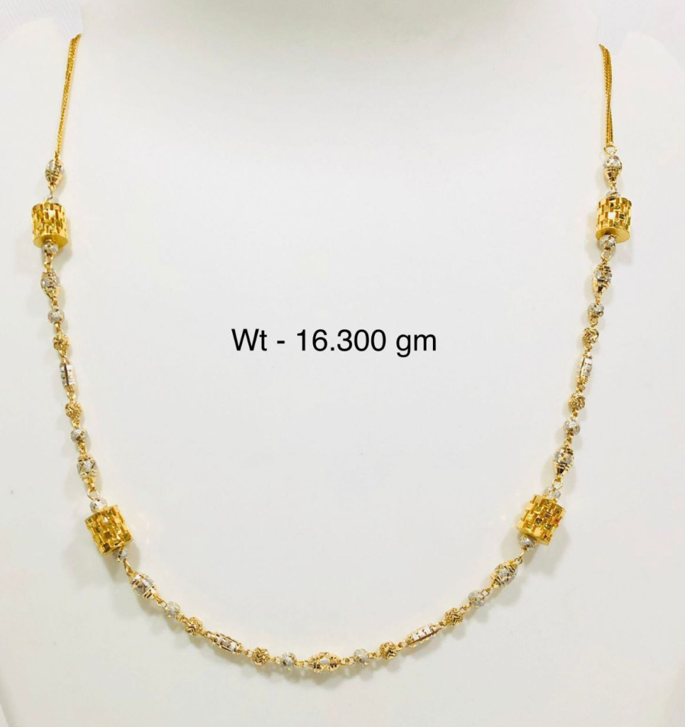 Light Weight Gold Necklace Designs With Weight