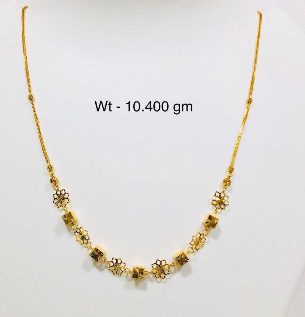 Light Weight Gold Necklace Designs With Weight