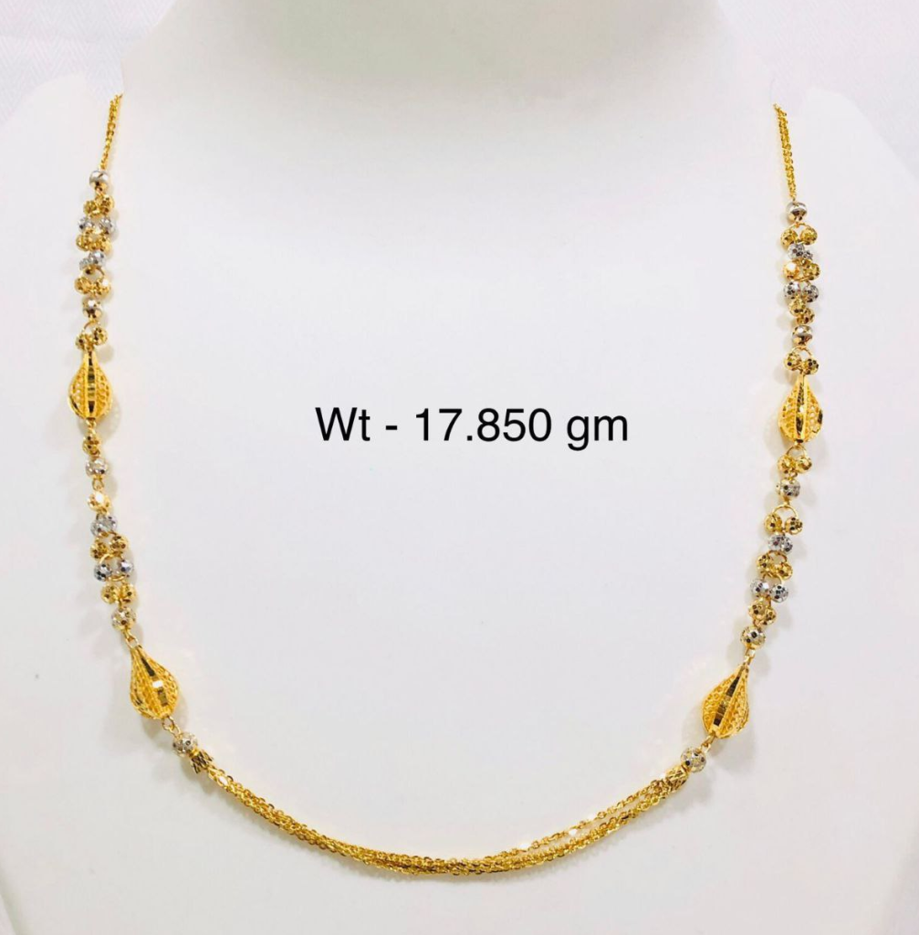 Light Weight Gold Necklace Designs With Weight