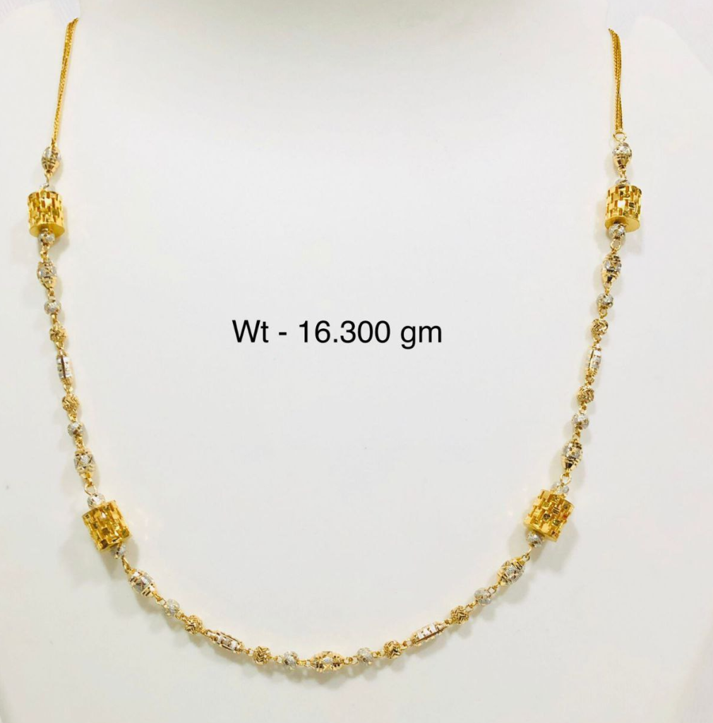 Light Weight Gold Necklace Designs With Weight