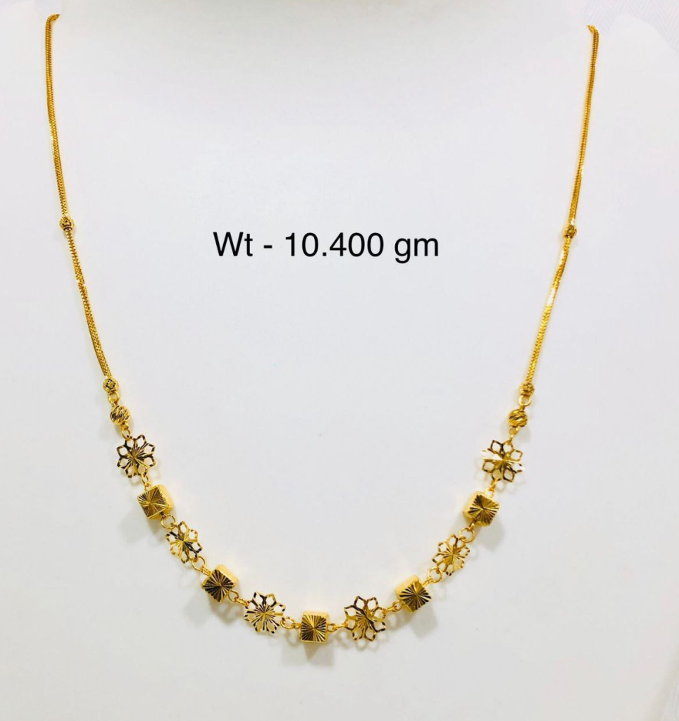 Light Weight Gold Necklace Designs With Weight