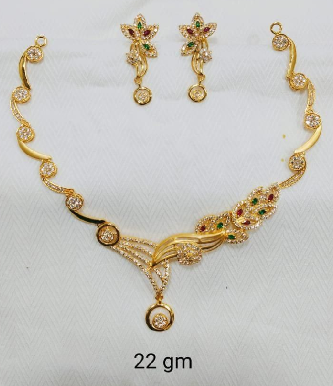 Light Weight Gold Necklace Designs - Dhanalakshmi Jewellers