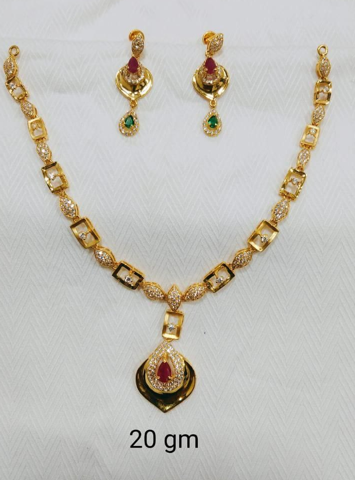 Light Weight Gold Necklace Designs With Weight