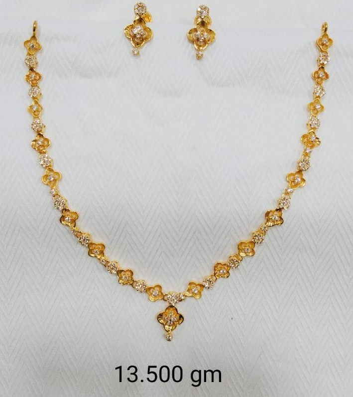 Light Weight Gold Necklace Designs With Weight