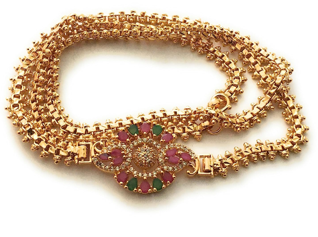 Gold Mugappu Thali Chain Designs | Karap Sundari Chains