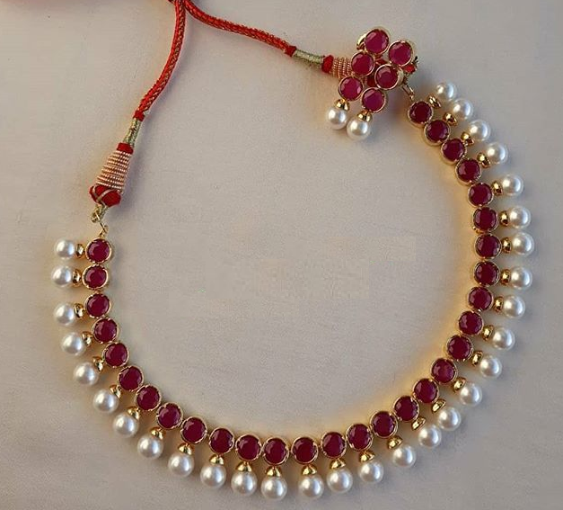 Traditional Ruby Beads Necklace