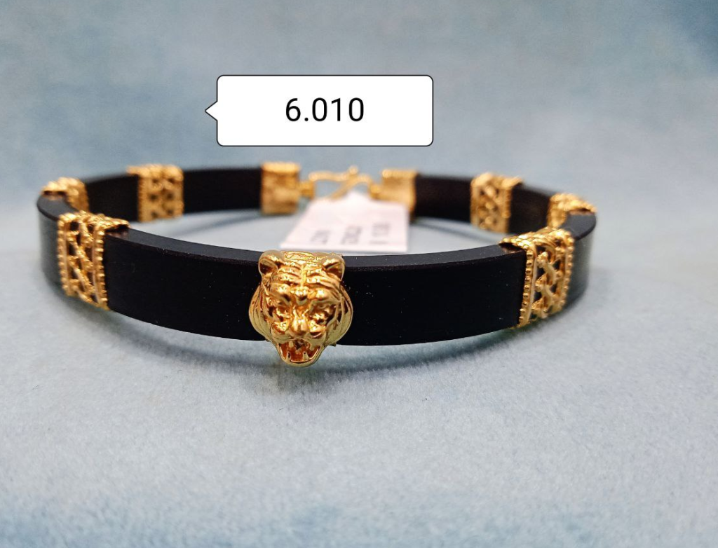 Rubber Kada Bracelet Designs | Latest Gold Bracelets For Men