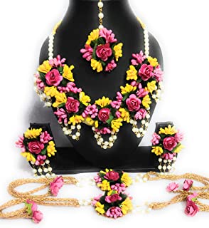 Bridal haldi jewellery |floral jewellery