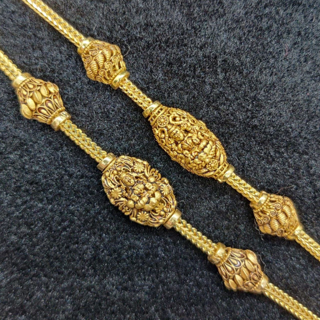 Karap Sundari Mugappu Chain Designs | Gold Mugappu Thali Chain Designs