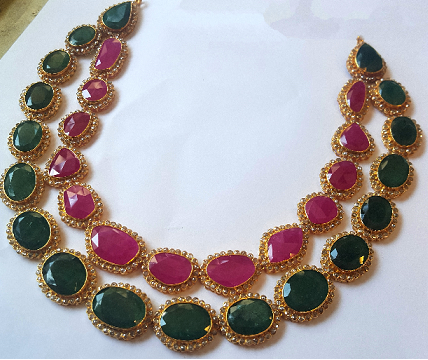 Traditional Ruby Beads Necklace