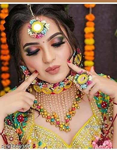 Bridal haldi jewellery |floral jewellery
