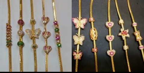 Karap Sundari Mugappu Chain Designs | Gold Mugappu Thali Chain Designs